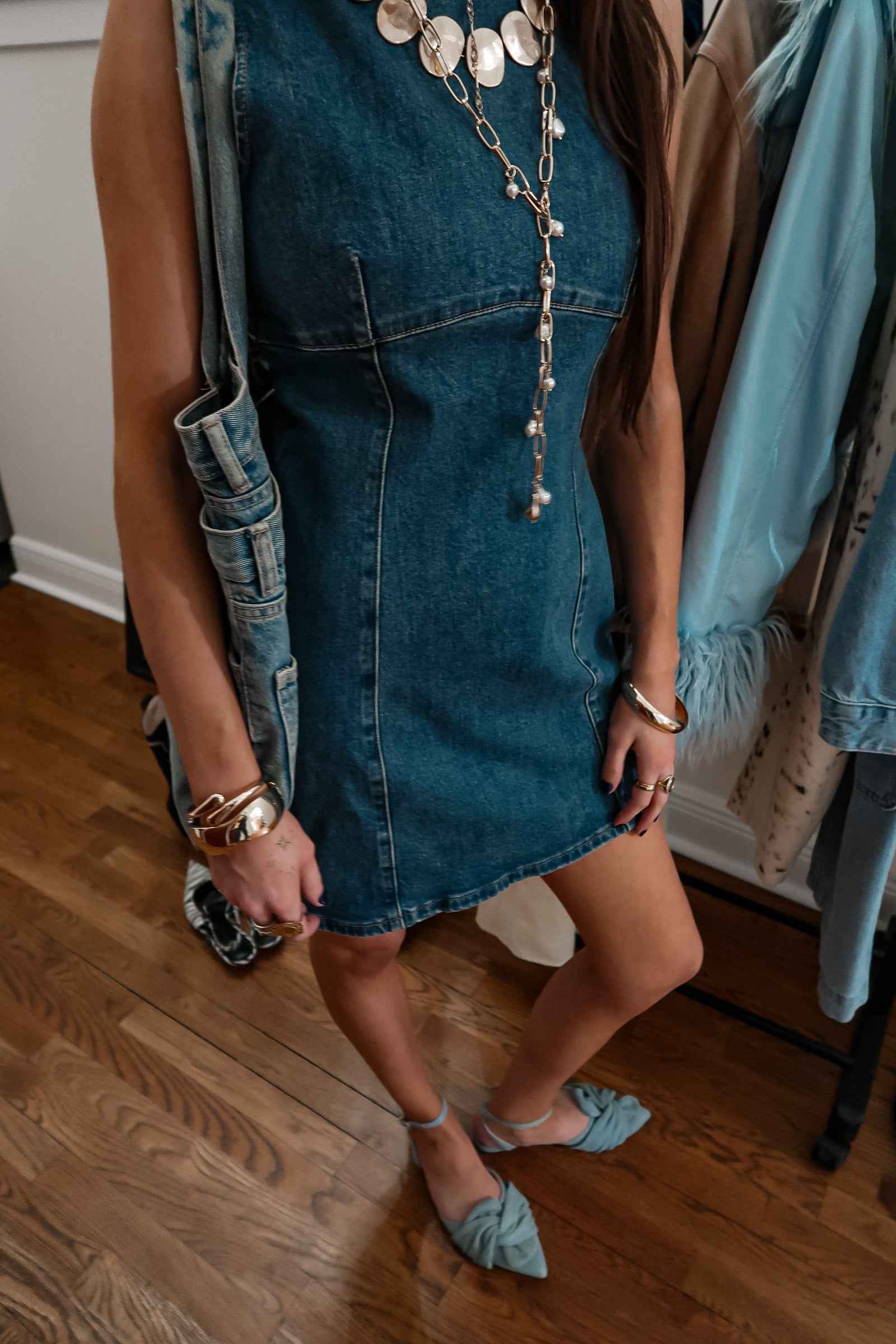 Thee Essential Denim Mini Dress - THEE LABL