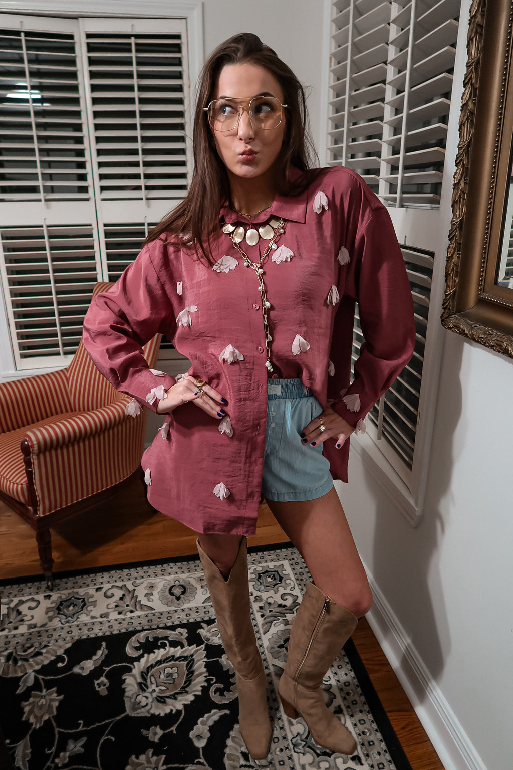 Thee Poppy Petal Shirt - THEE LABL