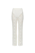 White lace pants on a white background