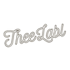 Logo of 'Thee Labl' with a decorative font on a white background