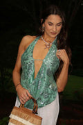 Thee Isla Beaded Sequin Top - THEE LABL