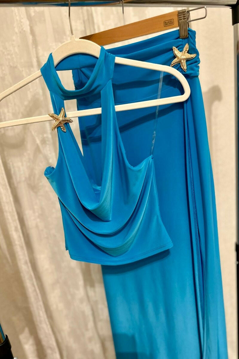 Valerie Halter Top Set - Blue.
